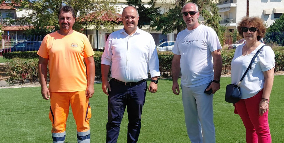 Νέος συνθετικός χλοοτάπητας στον Β’ Δημοτικό Βρεφονηπιακό Σταθμό Κιλκίς