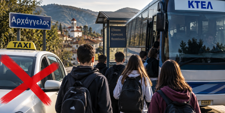 Ανάστατοι γονείς και μαθητές στον Αρχάγγελο – Κόπηκε η μεταφορά με ταξί, τα παιδιά θα πηγαίνουν με ΚΤΕΛ