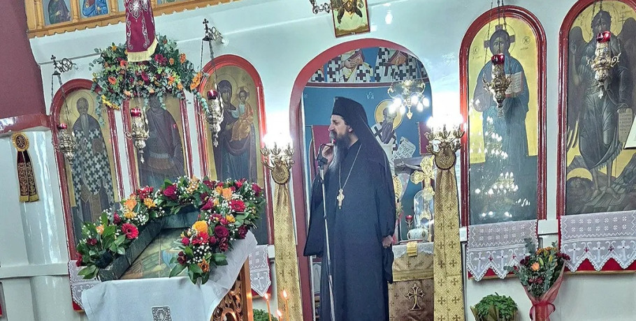 Με λαμπρότητα ο Πανηγυρικός Εσπερινός του Αγίου Ευσταθίου στον Μεγαπλάτανο Αλμωπίας