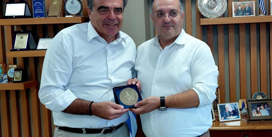 Επίσκεψη Υπουργού Αγροτικής Ανάπτυξης και Τροφίμων Μαργαρίτη Σχοινά στον Δήμαρχο Κιλκίς