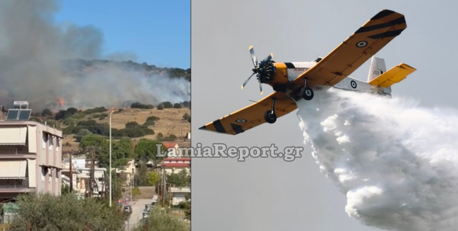 Λαμία: Πυρκαγιά κοντά στο ΚΕΥΠ - Σηκώθηκαν τα PZL