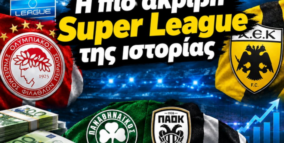 H πιο ακριβή Super League της ιστορίας: Ο Ολυμπιακός +100 εκατ. από την ΑΕΚ! - Πού βρίσκονται Παναθηναϊκός, ΠΑΟΚ