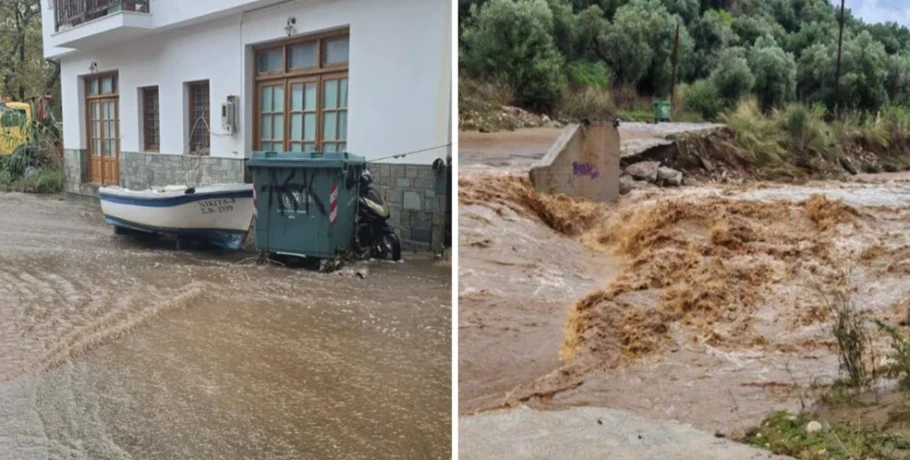 Πήλιο και Σκιάθος μετρούν τις πληγές τους από την κακοκαιρία: Κατέρρευσαν δρόμοι, πλημμύρισαν σπίτια, οικισμοί κόπηκαν στα δύο