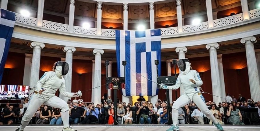 Η ξιφασκία στο Περιστύλιο του Ζαππείου αναβίωσε 126 χρόνια μετά τους Ολυμπιακούς Αγώνες της Αθήνας