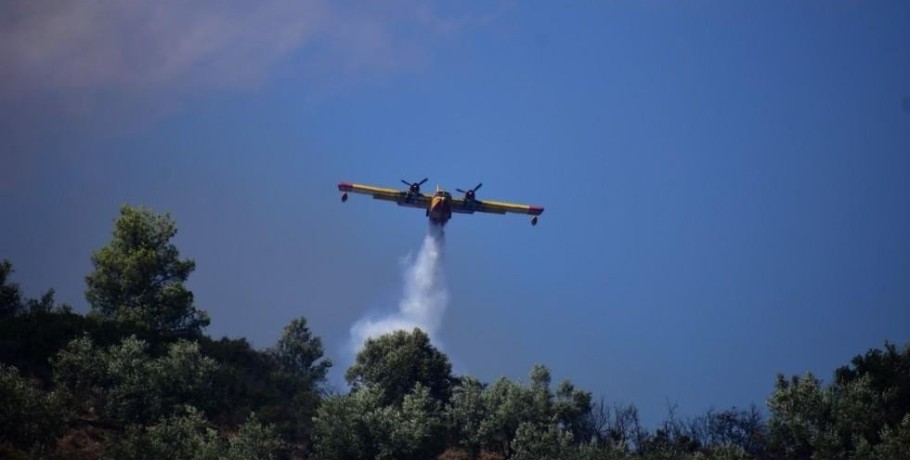 Ανεξέλεγκτη φωτιά στην Υπάτη- Δεν απειλούνται κατοικημένα σημεία στην Κρανιά Πέλλας