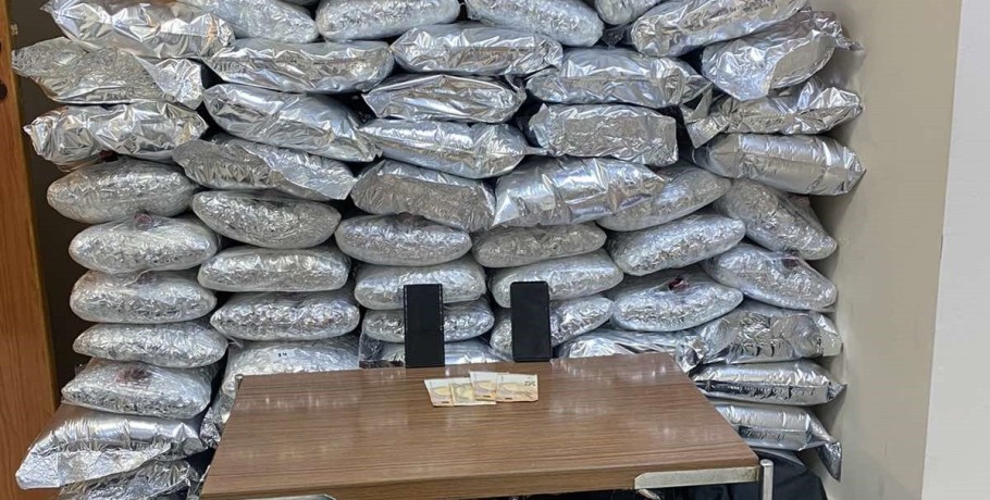Από το Αστυνομικό Τμήμα Παιονίας απετράπη η είσοδος στην ελληνική επικράτεια μεγάλης ποσότητας κάνναβης