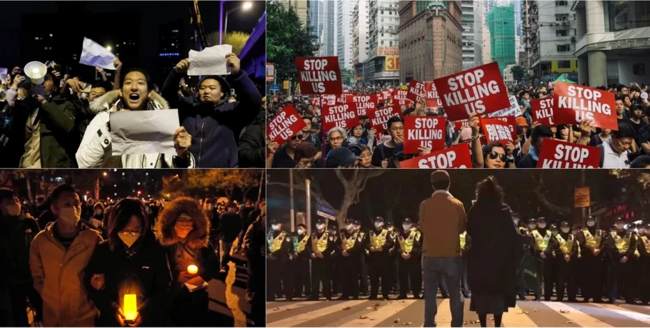 Πρωτοφανείς διαδηλώσεις στην Κίνα για τα αυστηρά lockdowns -Οργή, χάος, ξύλο, συνθήματα κατά του Σι