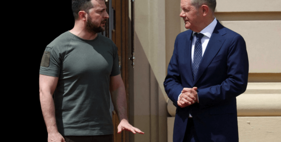 Ουκρανία: Το «ευχαριστώ» του Βολοντίμιρ Ζελένσκι στον Γερμανό καγκελάριο, Όλαφ Σολτς για τα Leopard