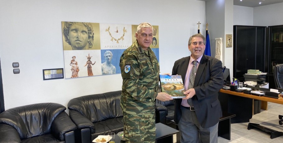 Συνάντηση γνωριμίας του Αντιπεριφερειάρχη Δάνη Τζαμτζή με τον Στρατηγό Διοικητή του Γ’ Σώματος Στρατού