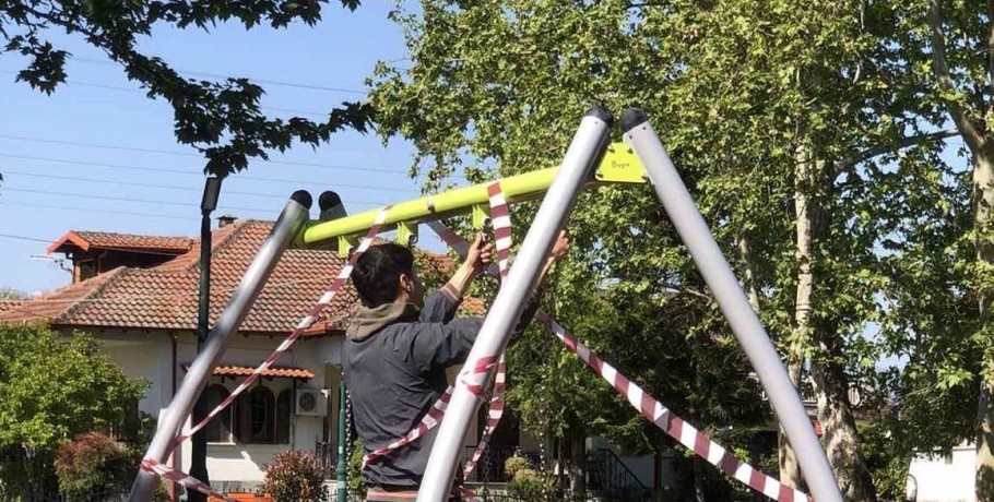 Ετοιμάζεται η νέα παιδική χαρά στους Γαλατάδες
