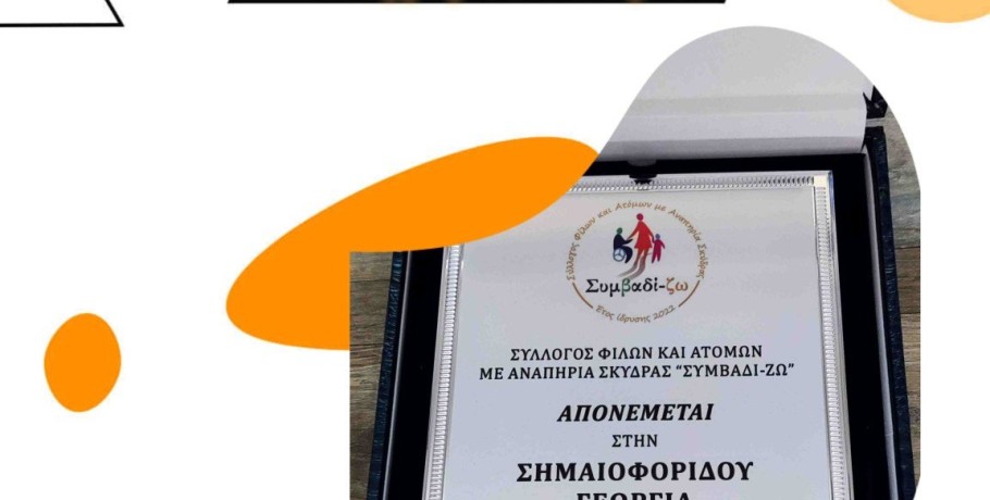 Αναμνηστική πλακέτα από το Συμβαδί-ζω στη Γεωργία Σημαιοφορίδου