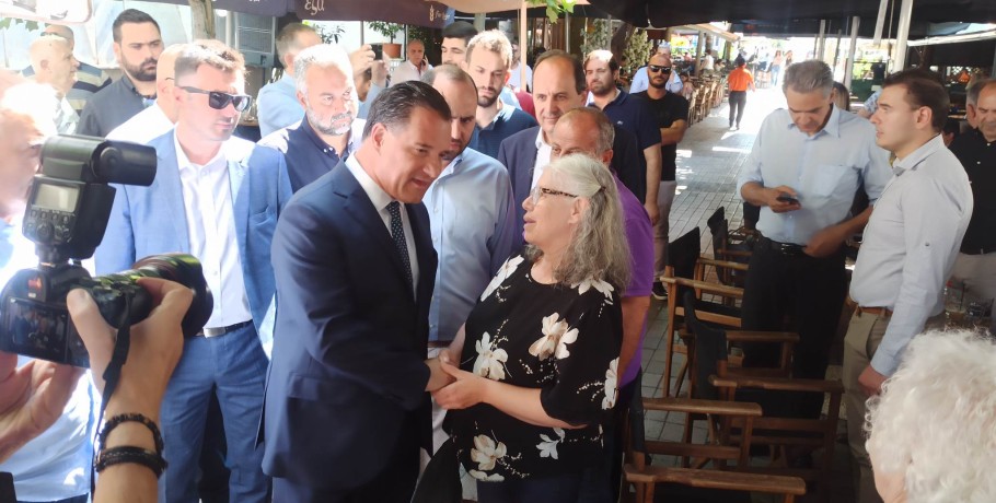 Ο Άδωνης Γεωργιάδης έδωσε "μήνυμα νίκης" από τα Γιαννιτσά