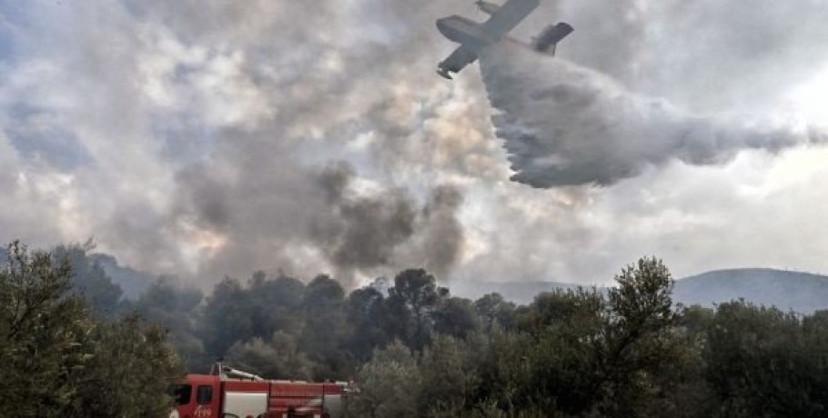Φωτιές στoν Τύρναβο Λάρισας και τη Λακωνία