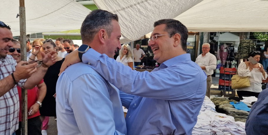 Στην αγορά της Αριδαίας ο Χρήστος Μπάτσης