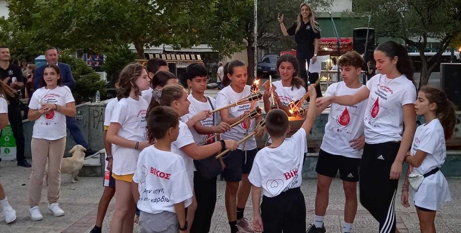 Λαμπαδιοδρομία στην Αριδαία (φωτό)