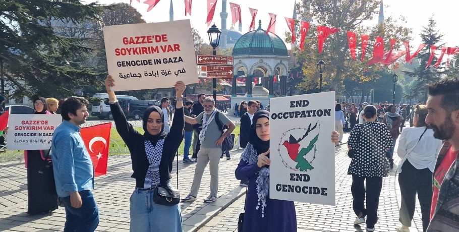 Κωνσταντινούπολη: Συγκέντρωση διαμαρτυρίας για την Παλαιστίνη