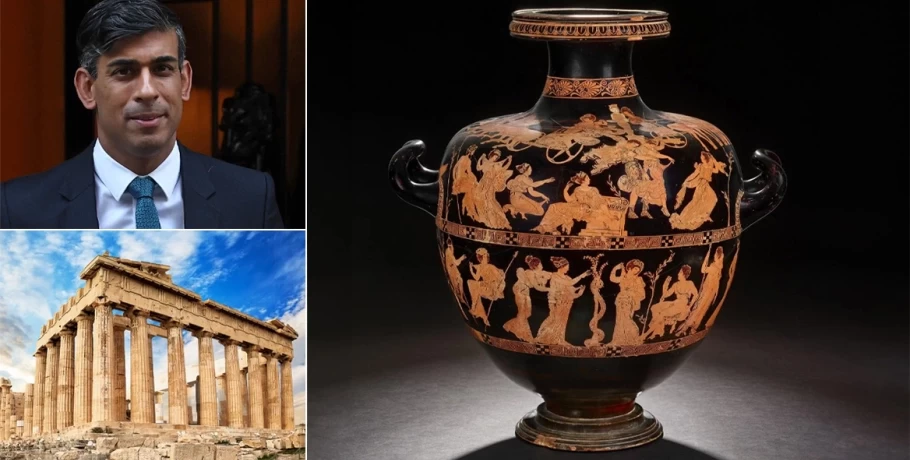 Γλυπτά του Παρθενώνα: Το Βρετανικό Μουσείο «αδειάζει» τον Ρίσι Σούνακ στέλνοντας σπάνιο ελληνικό αγγείο στο Μουσείο της Ακρόπολης