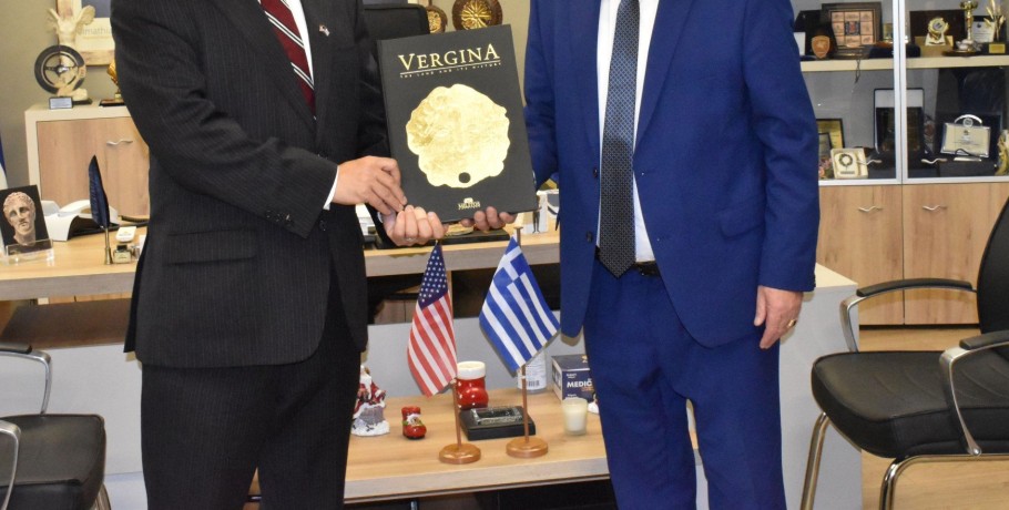 Επίσκεψη προξένου των ΗΠΑ στον Αντιπεριφερειάρχη Ημαθίας κ. Κωνσταντίνο Καλαϊτζίδη