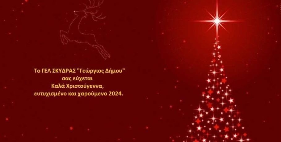 Το ΓΕΛ Σκύδρας "Γεώργιος Δήμου" σας εύχεται Καλά Χριστούγεννα και ευτυχισμένο και δημιουργικό 2024