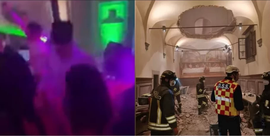Τρόμος σε γαμήλιο πάρτι στην Ιταλία: Υποχώρησε το πάτωμα, νεόνυμφοι και πάνω από 30 καλεσμένοι έπεσαν στο κενό