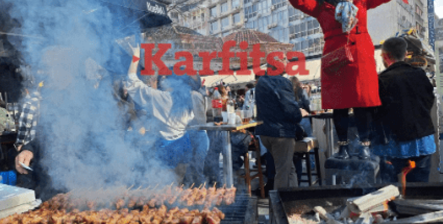 Θεσσαλονίκη: Πανδαιμόνιο στη Βασ. Ηρακλείου με γλέντι και φαγητό (ΦΩΤΟ+Video)