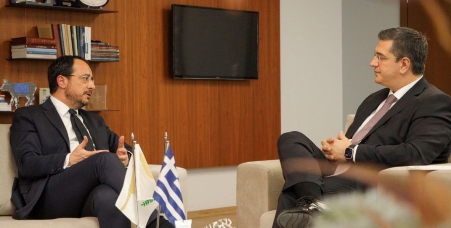 Συνάντηση του Περιφερειάρχη Κεντρικής Μακεδονίας Απόστολου Τζιτζικώστα με τον Πρόεδρο της Κυπριακής Δημοκρατίας Νίκο Χριστοδουλίδη