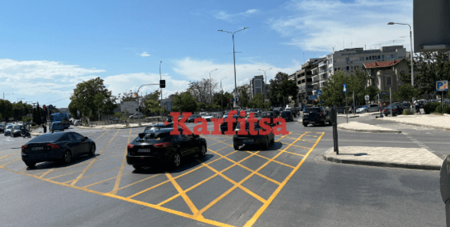 Θεσσαλονίκη: O κόμβος Δικαστηρίων έγινε «κίτρινος»